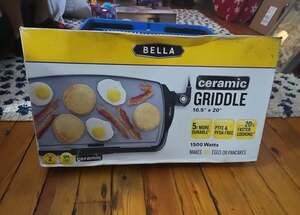 Bella Ceramic Non-Stick 10.5" x 20" Electric Griddle